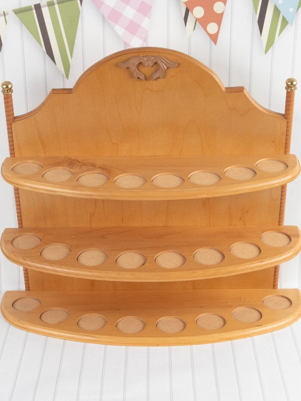 Vintage LENOX Wood Shelf Spice Rack - The Carousel Collection